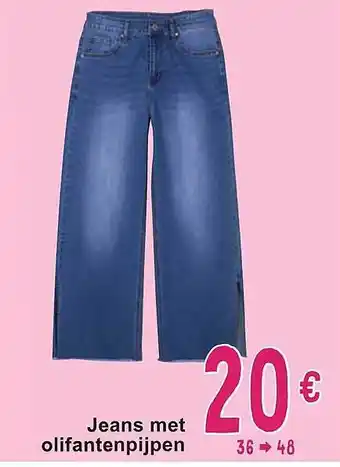 Cora Jeans met olifantenpijpen aanbieding