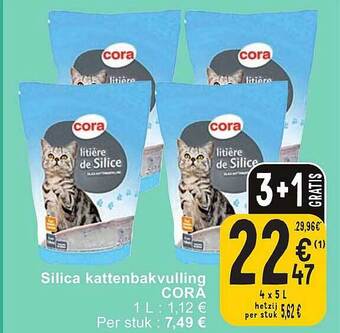 Cora Silica kattenbakvulling aanbieding