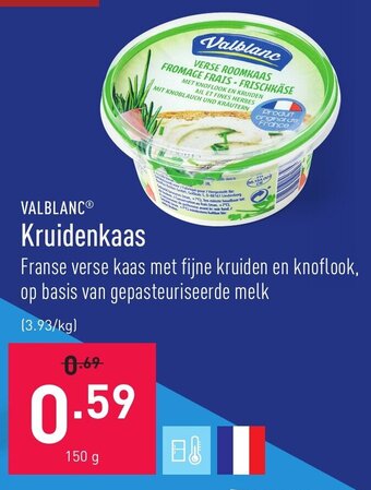 ALDI Valblanc Kruidenkaas aanbieding