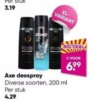 Big Bazar Axe deospray aanbieding