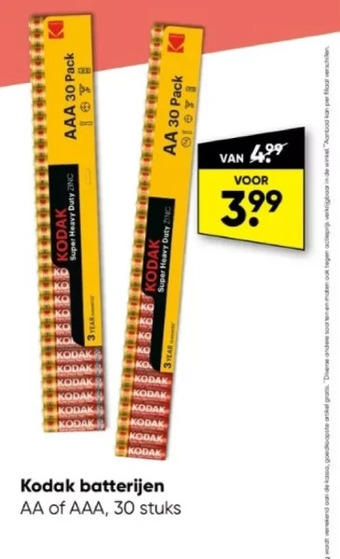 Big Bazar Kodak batterijen aanbieding