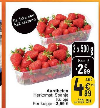 Cora Aardbeien aanbieding