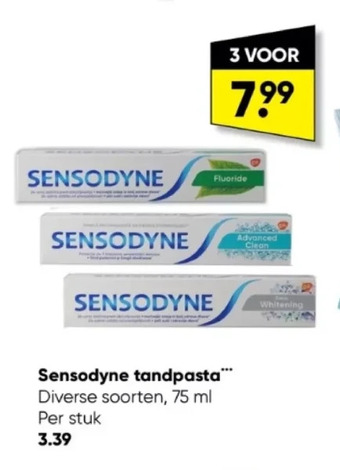 Big Bazar Sensodyne tandpasta aanbieding