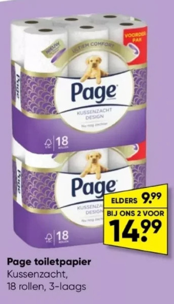 Big Bazar Page toiletpapier aanbieding