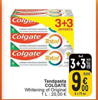 Cora Tandpasta colgate aanbieding