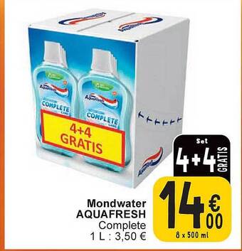 Cora Mondwater aquafresh aanbieding
