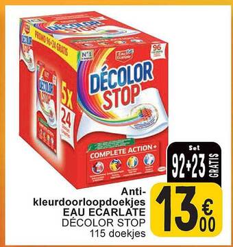 Cora Antikleurdoorloopdoekjes eau ecarlate aanbieding