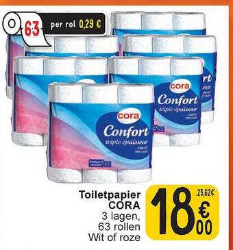 Cora Toiletpapier aanbieding