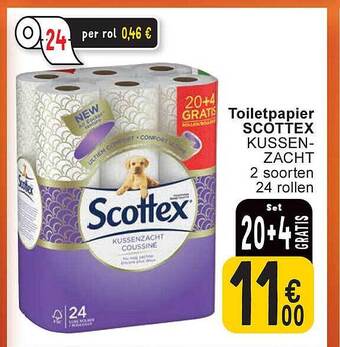 Cora Toiletpapier scottex aanbieding