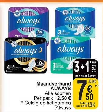 Maandverband always