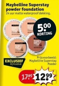 Kruidvat Maybelline superstay powder foundation aanbieding