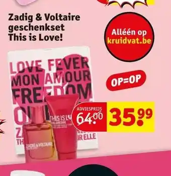 Kruidvat Zadig &voltaire geschenkset this is love! aanbieding