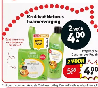 Kruidvat Kruidvat natures haarverzorging aanbieding