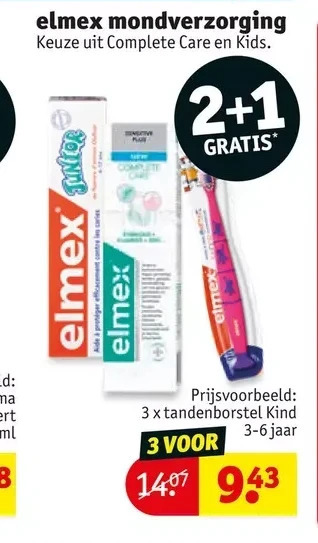 Kruidvat Elmex mondverzorging aanbieding