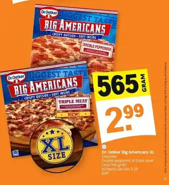 Albert Heijn Dr. oetker big americans xl aanbieding