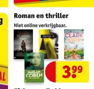 Kruidvat Roman en thriller aanbieding