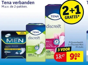Kruidvat Tena verbanden aanbieding