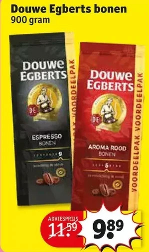 Kruidvat Douwe egberts bonen 900 gram aanbieding