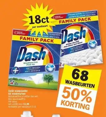 Albert Heijn Dash waspoeder 68 wasbeurten aanbieding