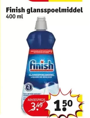 Kruidvat Finish glansspoelmiddel 400 ml aanbieding