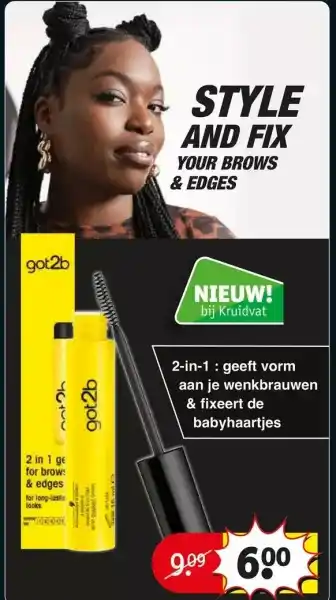 2-in-1: geeft vormn aan je wenkbrauwen & fixeert de babyhaartjes