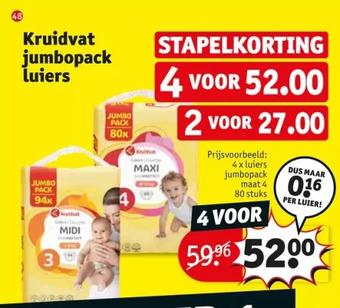 Kruidvat Kruidvat jumbopack luiers aanbieding