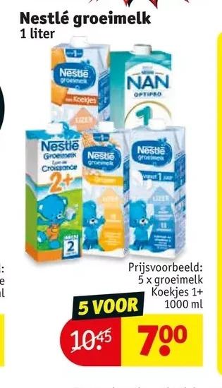 Kruidvat Nestlé groeimelk 1 liter aanbieding