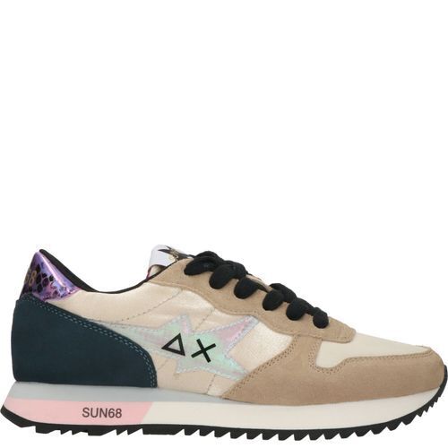Sun68 star girl sneaker dames beige/multi promotie bij Durlinger Schoenen
