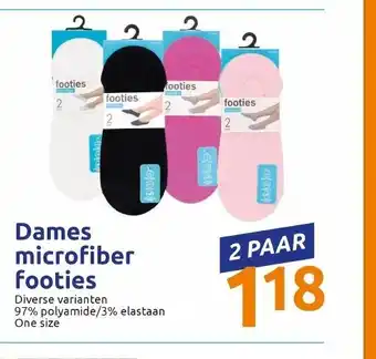 Action Dames microfiber footies aanbieding