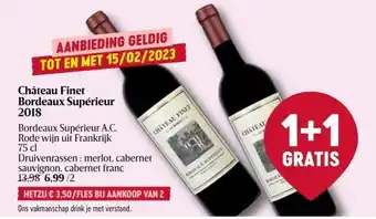 Château finet bordeaux supérieur 2018