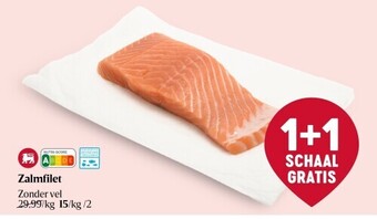 Delhaize Zalmfilet zonder vel aanbieding