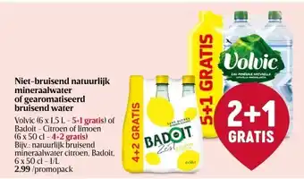 Delhaize Niet-bruisend natuurlijk mineraalwater of gearomatiseerd bruisend water aanbieding