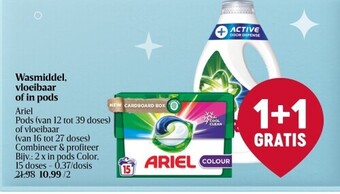 Wasmiddel, vloeibaar of in pods ariel