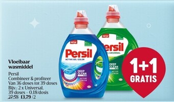 Delhaize Vloeibaar wasmiddel persil aanbieding