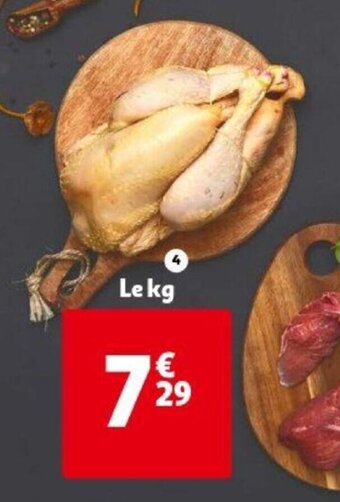 Auchan Poulet Fermier De Loue Label Rouge Le kg aanbieding
