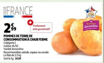 Auchan Pommes De Terre De Consommation A Chair Ferme aanbieding