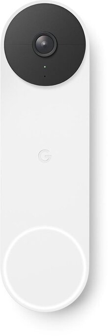 Google nest videodeurbel - deurbeldrukker - batterij - wit