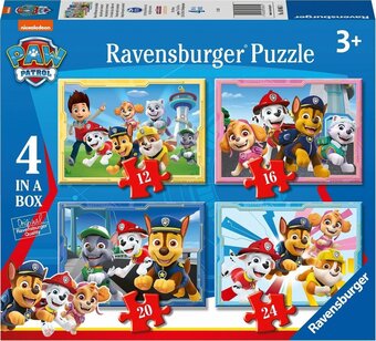 Bol.com Ravensburger paw patrol - puzzel - 4inbox - 12+16+20+24 stukjes aanbieding