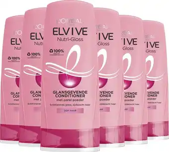 Bol.com L’oréal paris elvive nutri gloss conditioner - 6x200 ml - voordeelverpakking aanbieding