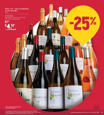 Delhaize Witte, rosé-, rode of schuimwijn uit de Loirevallei aanbieding