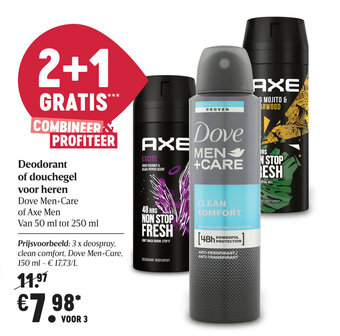 Delhaize Deodorant of douchegel voor heren aanbieding