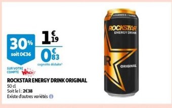 Auchan Rockstar energy drink original 50cl aanbieding
