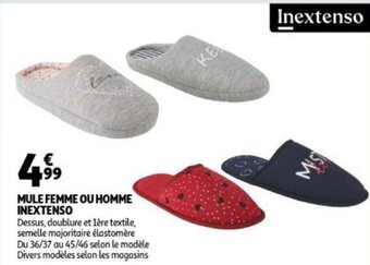 Auchan Mule femme ou homme inextenso aanbieding