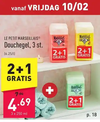 Le petit marseillais douchegel, 3x250ml
