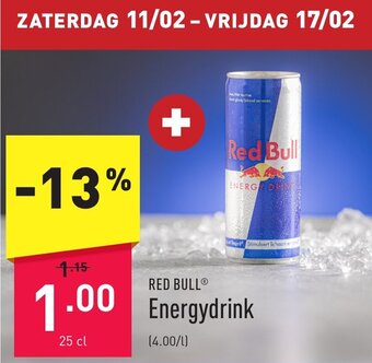 ALDI Red bull energydrink 25cl aanbieding