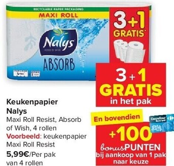 Carrefour Keukenpapier nalys aanbieding