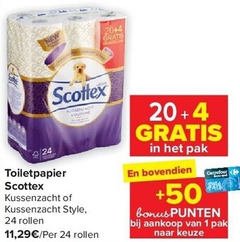 Carrefour Toiletpapier scottex aanbieding