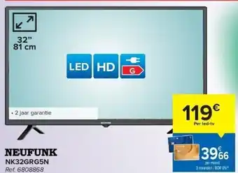 Carrefour Neufunk nk32grg5n uhd 4k led tv aanbieding