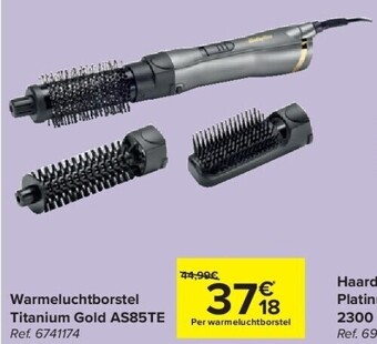 Carrefour Warmeluchtborstel titanium gold as85te aanbieding