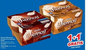 Carrefour Desserts mousse de viennois of le viennois nestlé aanbieding